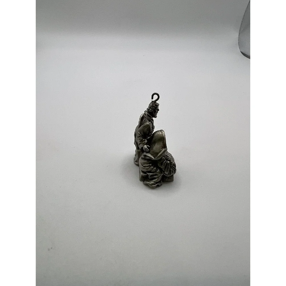 Hallmark Keepsake Pewter Mini Nativity Scene Ornament Holy Family #1 In‎ Series